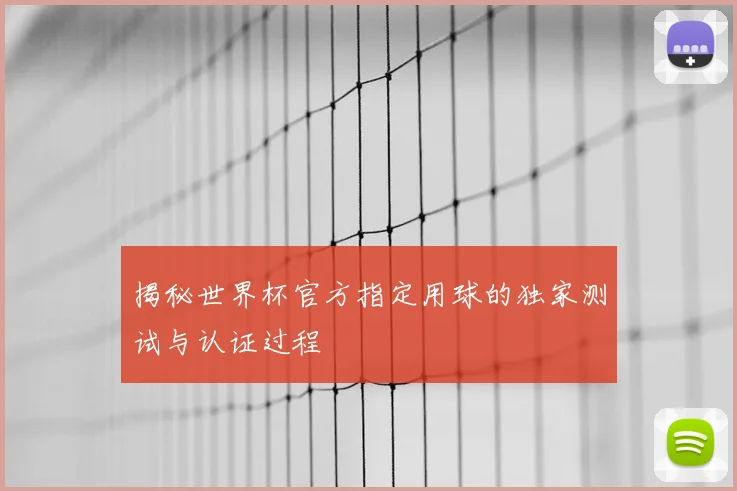 揭秘世界杯官方指定用球的独家测试与认证过程